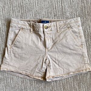 American Eagle Tan Midi Shorts Size 8
